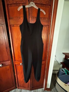 BCBGeneration Black Sleeveless Tailored Jumpsuit